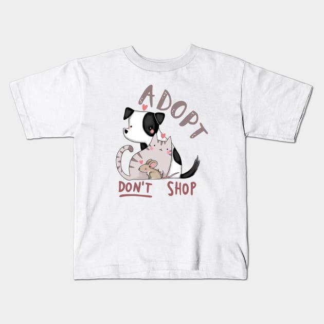 Adopt don't shop Kids T-Shirt by violinoviola